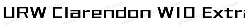URW Clarendon W10 Extra Bold字体转换